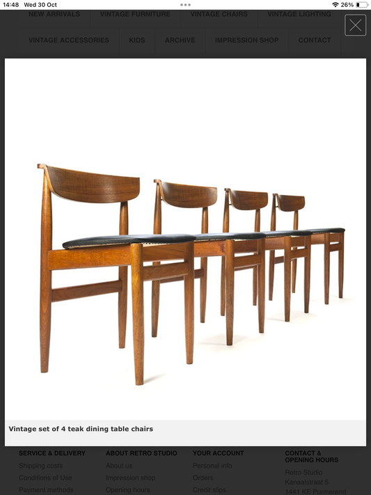 Danish midcentury teak dinning chairs